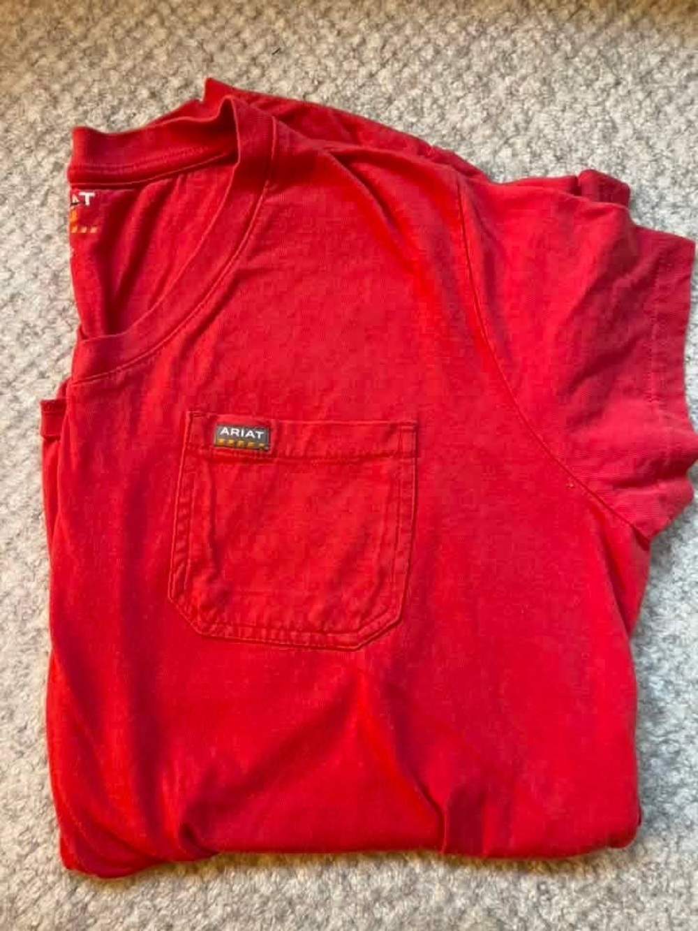 Ariat Red Short Sleeve Pocket Tee